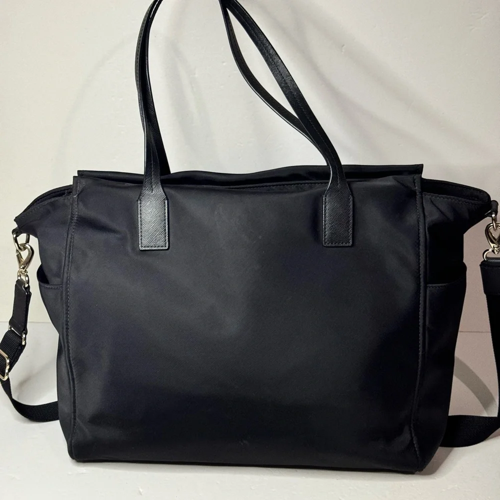 Kate Spade Blake Avenue Solid Black Nylon Kaylie Baby Travel Diaper Tote Bag